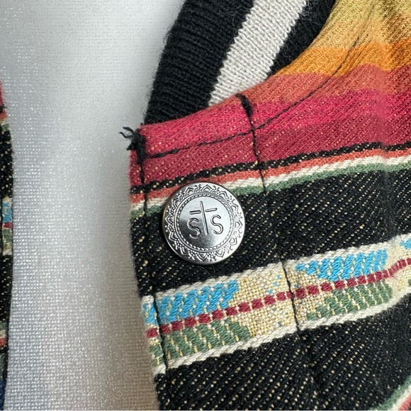 STS Ranchwear Serape Varsity Striped Multicolor Women's Jacket size XS Western - Picture 7 of 11